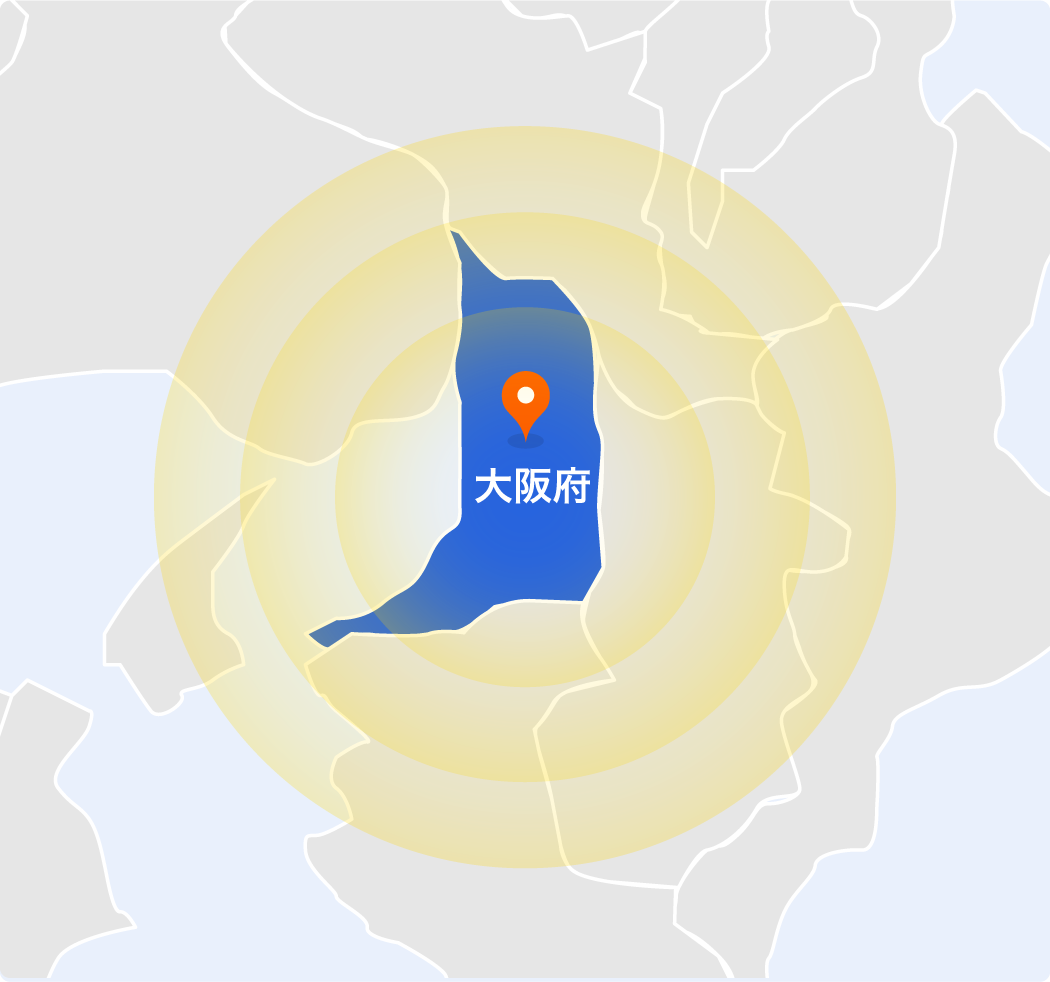 大阪府のエリア